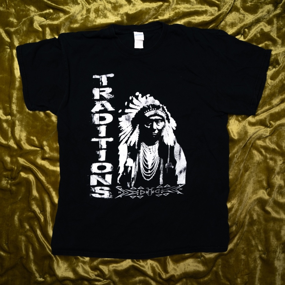 Vintage Native American Graphic Tee - "Traditions"